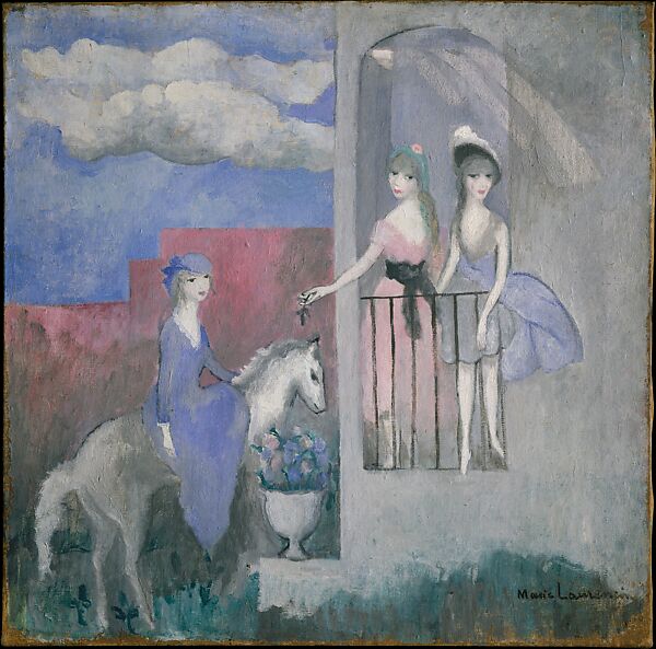 The Visit, Marie Laurencin (French, Paris 1883–1956 Paris), Oil on canvas 