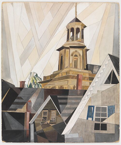 After Sir Christopher Wren, Charles Demuth (American, Lancaster, Pennsylvania 1883–1935 Lancaster, Pennsylvania), Watercolor, gouache, and graphite on cardboard 