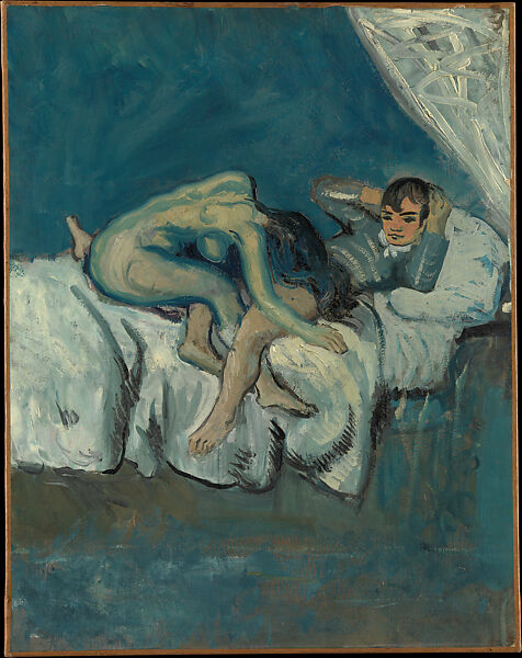 Erotic Scene (La Douceur), Pablo Picasso (Spanish, Malaga 1881–1973 Mougins, France), Oil on canvas 