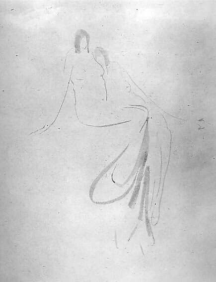 Two Women, Gaston Lachaise (American (born France) Paris 1882–1935 New York), Watercolor on paper 