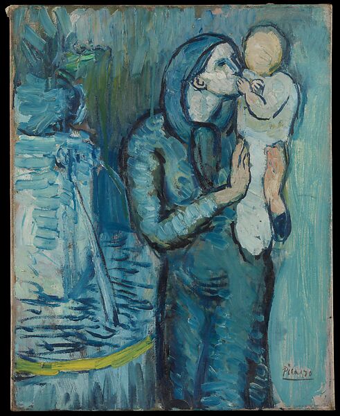 Mother and Child by a Fountain, Pablo Picasso  Spanish, Oil on canvas