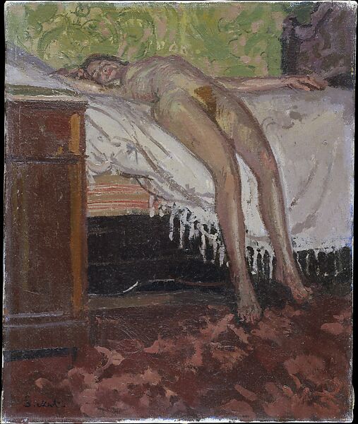 Reclining Nude (Thin Adeline), Walter Richard Sickert (British, Munich 1860–1942 Bathampton, Somerset), Oil on canvas 
