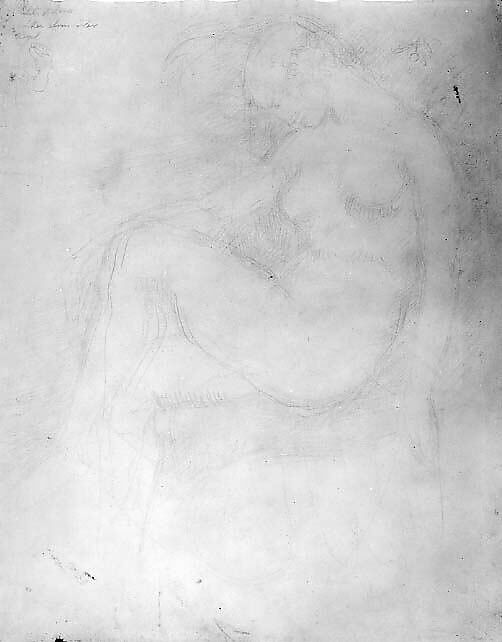 Seated Female Nude, Facing Left, Wilhelm Lehmbruck (German, Duisburg 1881–1919 Berlin), Chalk on paper 