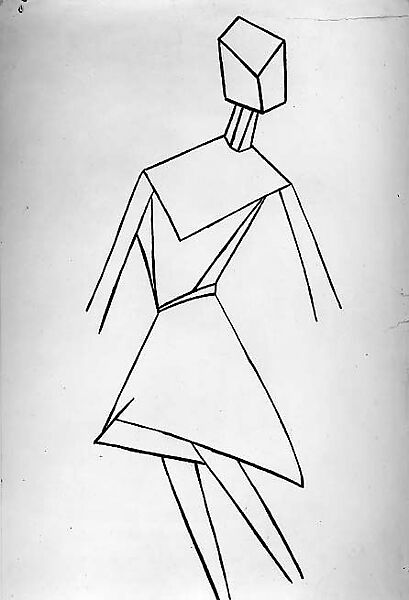 Figure of a Girl, Edward Nagle (American, 1893–1963), Ink with graphite on paper 