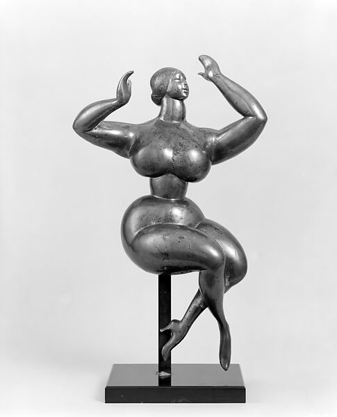 Nude Woman with Upraised Arms, Gaston Lachaise (American (born France) Paris 1882–1935 New York), Bronze