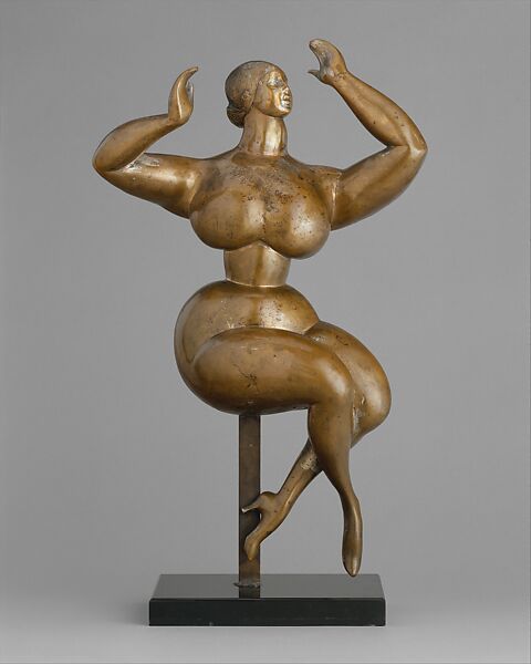 Nude Woman with Upraised Arms, Gaston Lachaise (American (born France) 1882–1935), Bronze 