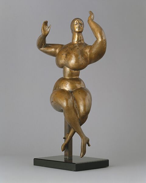 Nude Woman with Upraised Arms, Gaston Lachaise (American (born France) Paris 1882–1935 New York), Bronze