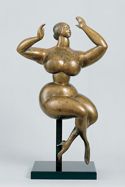 Nude Woman with Upraised Arms, Gaston Lachaise (American (born France) Paris 1882–1935 New York), Bronze