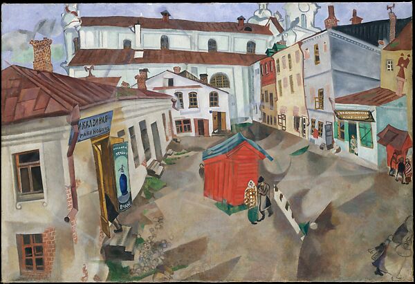 The Marketplace, Vitebsk, Marc Chagall (French, Vitebsk 1887–1985 Saint-Paul-de-Vence), Oil on canvas 