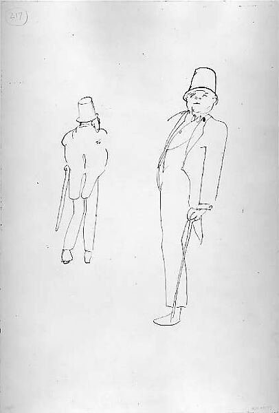 Couple, e. e. cummings (American, Cambridge, Massachusetts 1894–1962 North Conway, New Hampshire), Pen and black ink on paper (recto); pen and black ink on paper (verso)