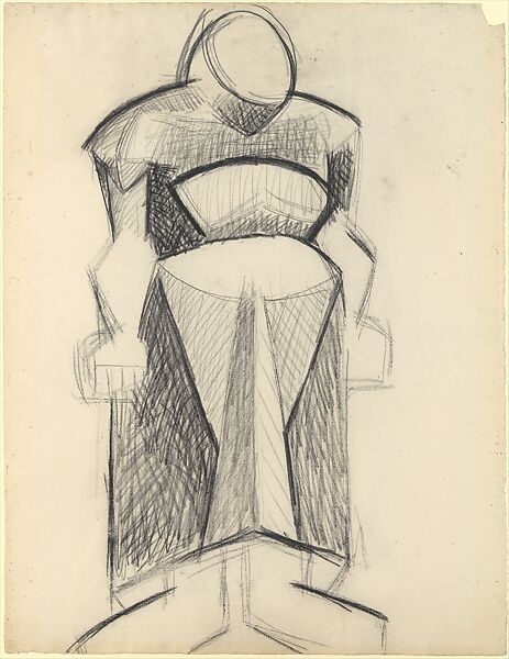 The Farmer's Wife, Pablo Picasso (Spanish, Malaga 1881–1973 Mougins, France), Charcoal on paper 