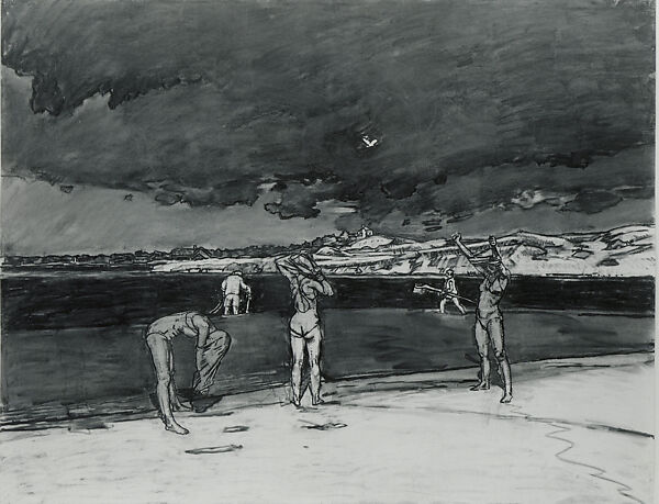 Bathers by the Pond, Dark Sky, Sagaponack