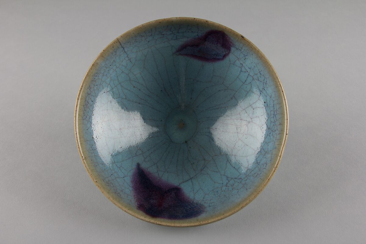 Bowl, Stoneware with splashed glaze (Jun ware), China
