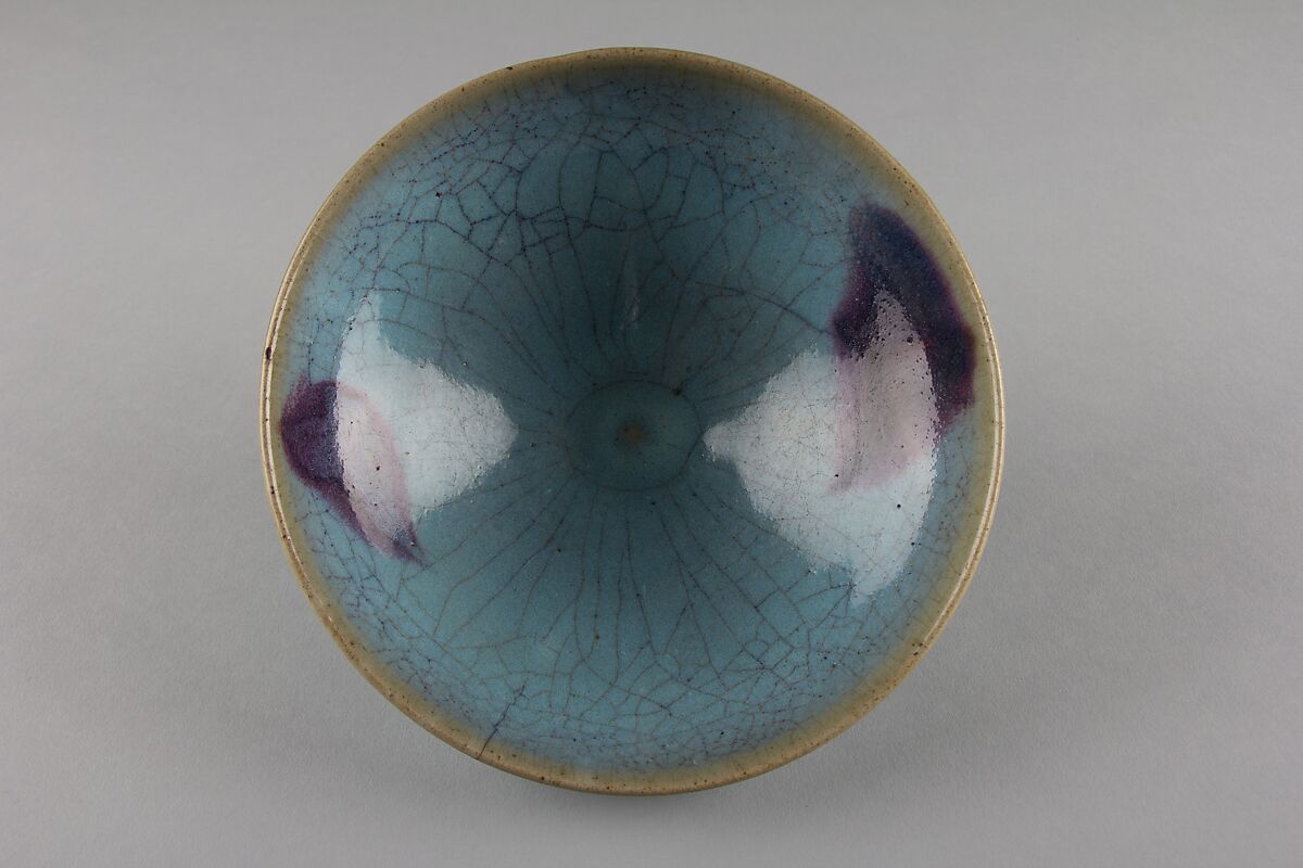 Bowl, Stoneware with splashed glaze (Jun ware), China