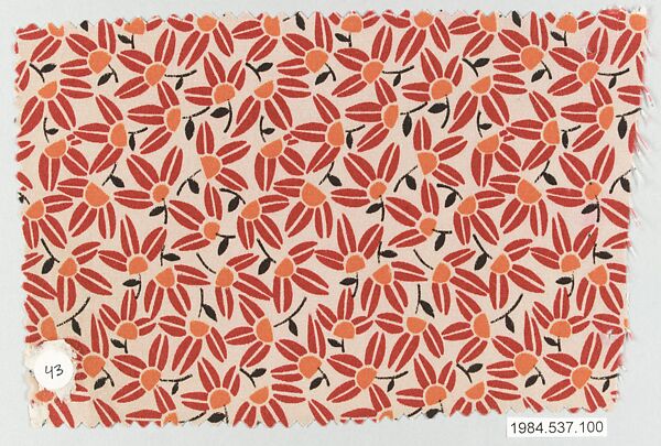 Textile sample, from the ¦Franko Prints¦ series, Joseph Urban (American (born Austria), Vienna 1872–1933 New York), Silk 