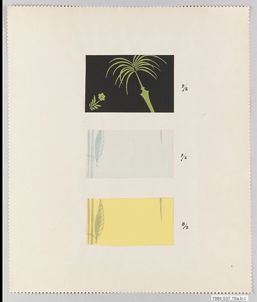Palm, Dagobert Peche (Austrian, St. Michael im Lungau 1887–1923 Mödling bei Wien), Watercolor and gouache on paper 