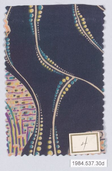 Textile samples, from the ¦Franko Prints¦ series, Joseph Urban (American (born Austria), Vienna 1872–1933 New York), Silk