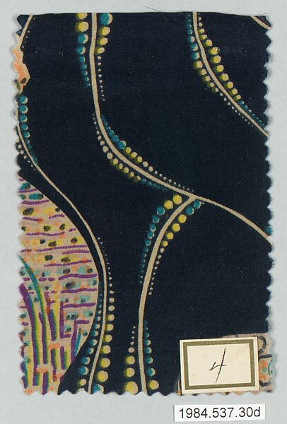 Textile samples, from the ¦Franko Prints¦ series, Joseph Urban (American (born Austria), Vienna 1872–1933 New York), Silk