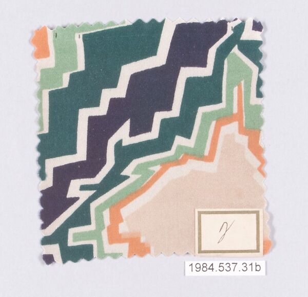 Textile samples, from the ¦Franko Prints¦ series, Joseph Urban (American (born Austria), Vienna 1872–1933 New York), Silk