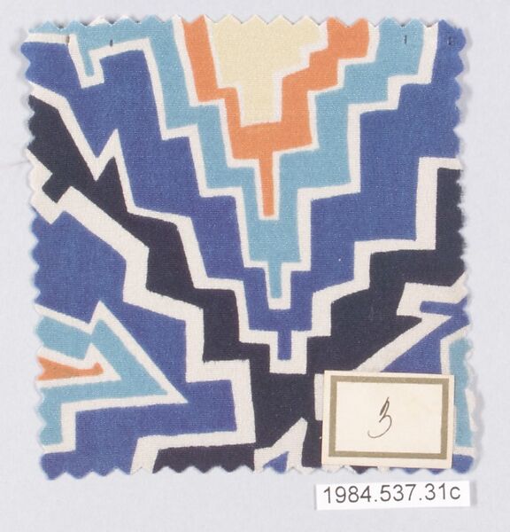 Textile samples, from the ¦Franko Prints¦ series, Joseph Urban (American (born Austria), Vienna 1872–1933 New York), Silk