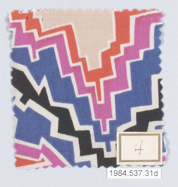 Textile samples, from the ¦Franko Prints¦ series, Joseph Urban (American (born Austria), Vienna 1872–1933 New York), Silk