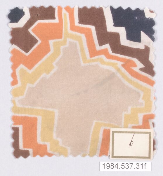 Textile samples, from the ¦Franko Prints¦ series, Joseph Urban (American (born Austria), Vienna 1872–1933 New York), Silk