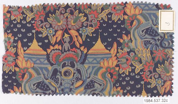 Textile samples, from the ¦Franko Prints¦ series, Joseph Urban (American (born Austria), Vienna 1872–1933 New York), Silk