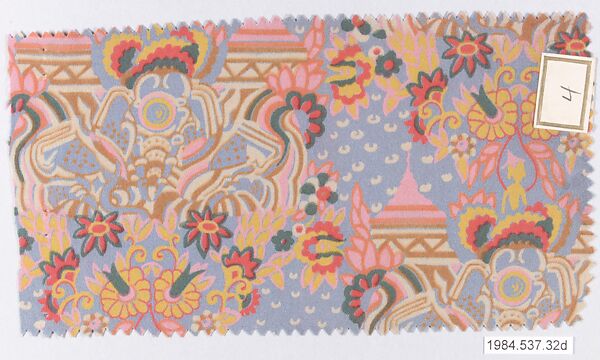 Textile samples, from the ¦Franko Prints¦ series, Joseph Urban (American (born Austria), Vienna 1872–1933 New York), Silk