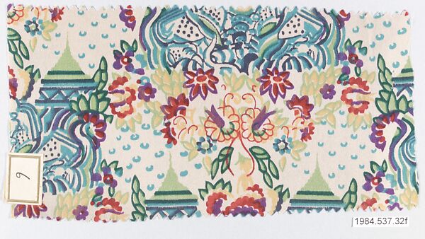 Textile samples, from the ¦Franko Prints¦ series, Joseph Urban (American (born Austria), Vienna 1872–1933 New York), Silk