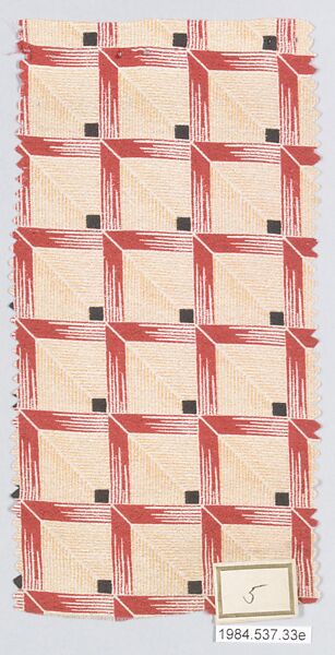 Textile samples, from the ¦Franko Prints¦ series, Joseph Urban (American (born Austria), Vienna 1872–1933 New York), Silk