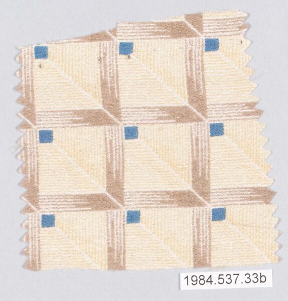 Textile samples, from the ¦Franko Prints¦ series, Joseph Urban (American (born Austria), Vienna 1872–1933 New York), Silk