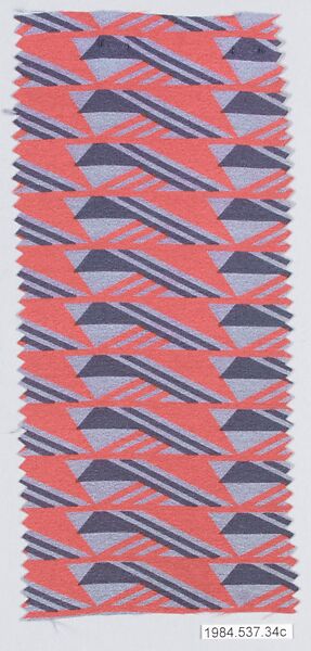 Textile samples, from the ¦Franko Prints¦ series, Joseph Urban (American (born Austria), Vienna 1872–1933 New York), Silk