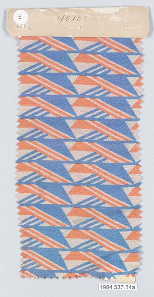 Textile samples, from the ¦Franko Prints¦ series, Joseph Urban (American (born Austria), Vienna 1872–1933 New York), Silk 