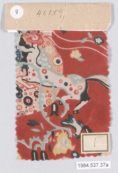 Textile samples, from the ¦Franko Prints¦ series, Joseph Urban (American (born Austria), Vienna 1872–1933 New York), Silk 