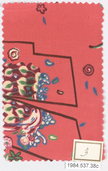 Textile samples, from the ¦Franko Prints¦ series, Joseph Urban (American (born Austria), Vienna 1872–1933 New York), Silk