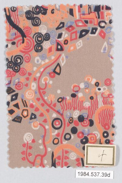 Textile samples, from the ¦Franko Prints¦ series, Joseph Urban (American (born Austria), Vienna 1872–1933 New York), Silk