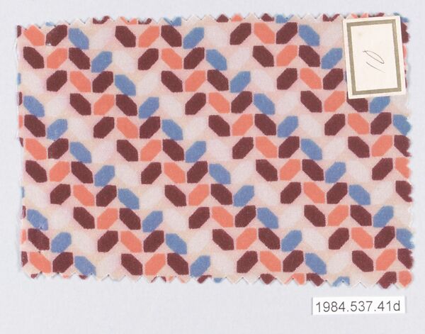 Textile samples, from the ¦Franko Prints¦ series, Joseph Urban (American (born Austria), Vienna 1872–1933 New York), Silk