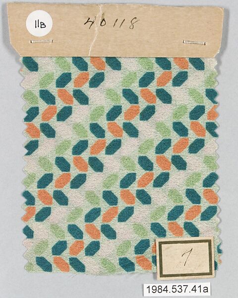 Textile samples, from the ¦Franko Prints¦ series, Joseph Urban (American (born Austria), Vienna 1872–1933 New York), Silk 