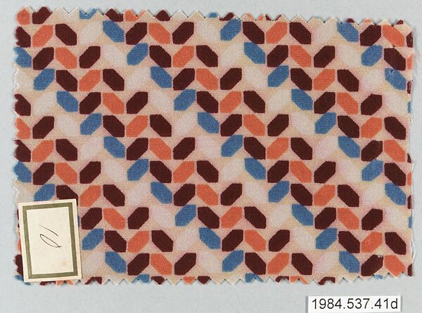 Textile samples, from the ¦Franko Prints¦ series, Joseph Urban (American (born Austria), Vienna 1872–1933 New York), Silk