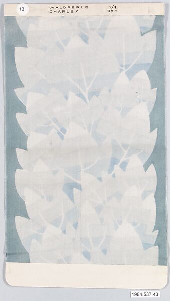 WALDPERLE-CHARLES, Dagobert Peche (Austrian, St. Michael im Lungau 1887–1923 Mödling bei Wien), Silk 