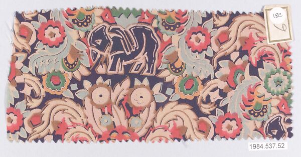 Textile sample, from the ¦Franko Prints¦ series, Joseph Urban (American (born Austria), Vienna 1872–1933 New York), Silk 