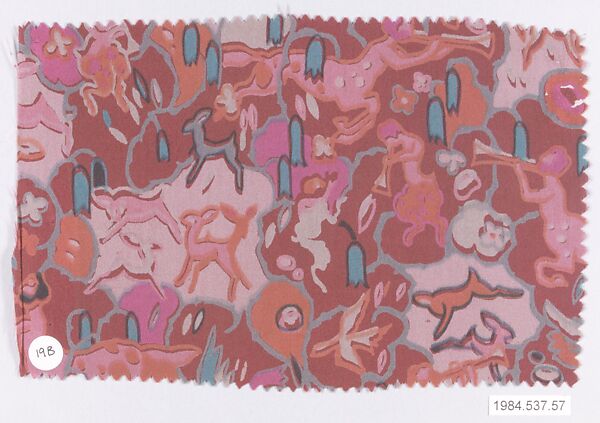 Textile sample, from the ¦Franko Prints¦ series, Joseph Urban (American (born Austria), Vienna 1872–1933 New York), Silk 