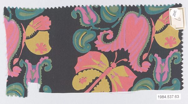 Textile sample, from the ¦Franko Prints¦ series, Joseph Urban (American (born Austria), Vienna 1872–1933 New York), Silk 