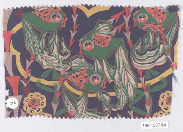 Textile sample, from the ¦Franko Prints¦ series, Joseph Urban (American (born Austria), Vienna 1872–1933 New York), Silk 