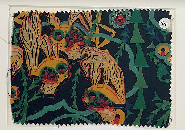 Textile samples, from the ¦Franko Prints¦ series, Joseph Urban (American (born Austria), Vienna 1872–1933 New York), Silk 