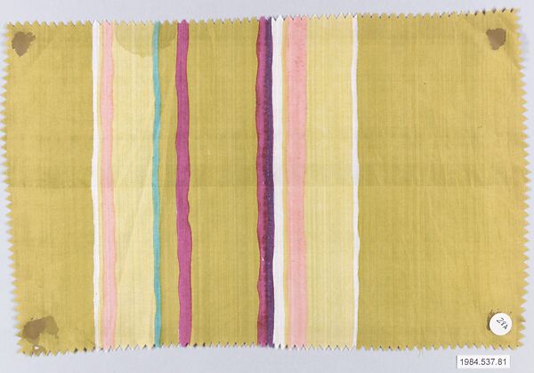 Textile sample, Josef Hoffmann (Austrian, Pirnitz 1870–1956 Vienna), Silk 