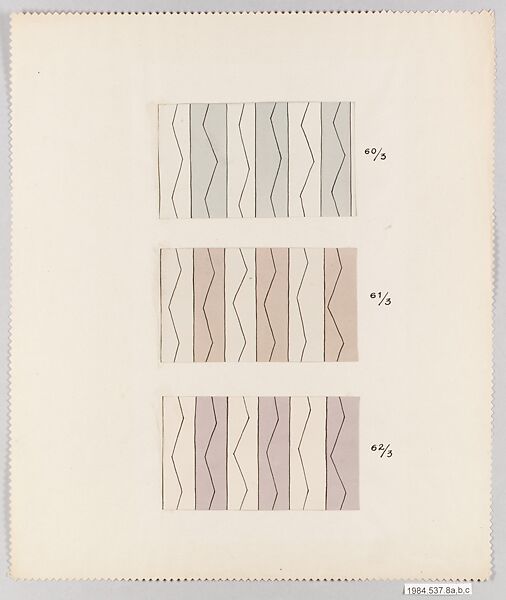 Zigzag Braid, Dagobert Peche (Austrian, St. Michael im Lungau 1887–1923 Mödling bei Wien), Watercolor and gouache on paper 