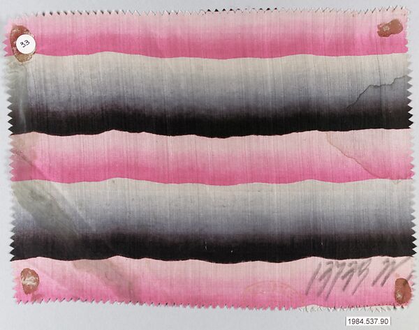 Textile sample, Josef Hoffmann (Austrian, Pirnitz 1870–1956 Vienna), Silk 