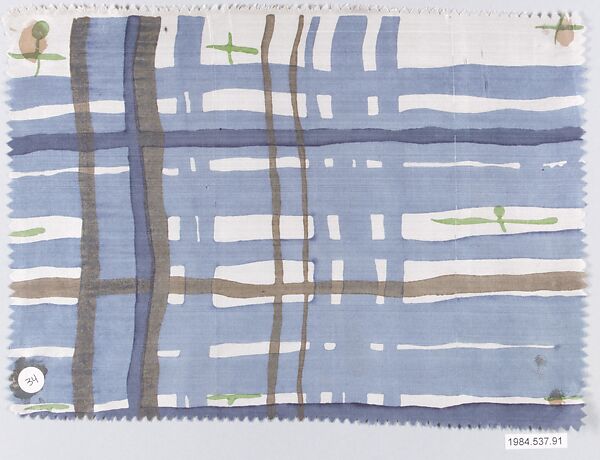 Textile sample, Josef Hoffmann (Austrian, Pirnitz 1870–1956 Vienna), Silk 