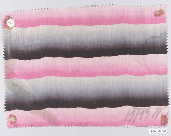 Textile sample, Josef Hoffmann (Austrian, Pirnitz 1870–1956 Vienna), Silk